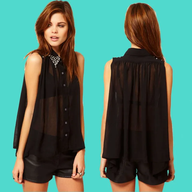 de dama de gasa se reunieron el cuello de nuevos modelos de blusas ...