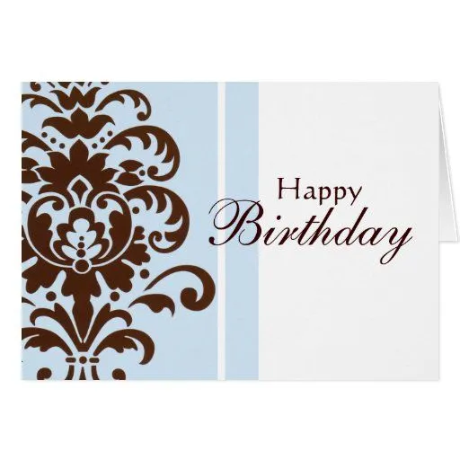 Damasco elegante para el feliz cumpleaños - modifi tarjeta | Zazzle