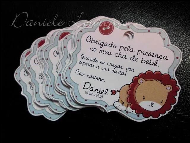 Dani Lourenço: Tags de Agradecimento - Chá de Bebê do Daniel