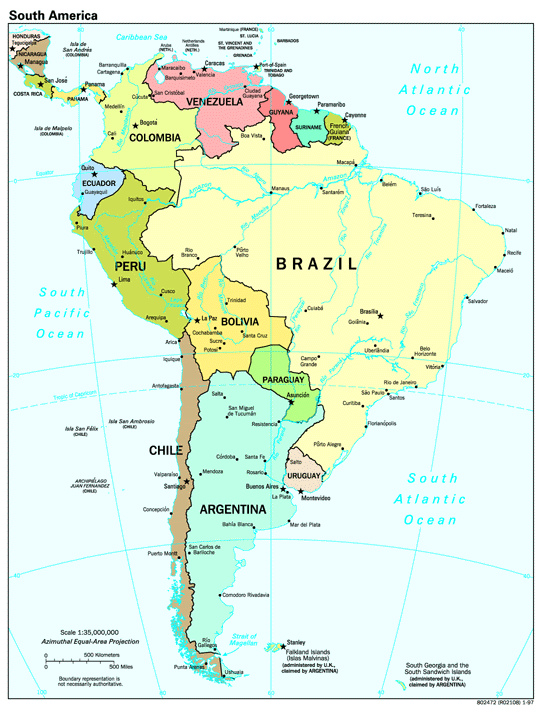 Datos: América del Sur ~ Ciencia Geográfica