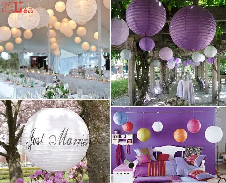 Dc 40 cm de la lámpara de papel de la boda del partido decoración ...