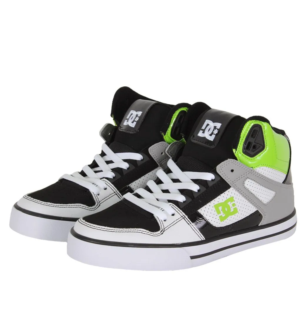 DC Shoes 302523 Spartan Mens Hi Top Trainers SS13 White Black Soft ...