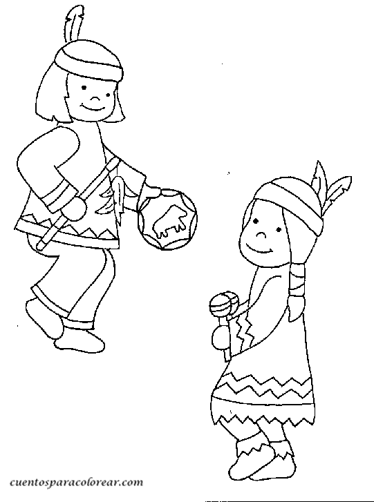 De los indigenas para colorear - Imagui