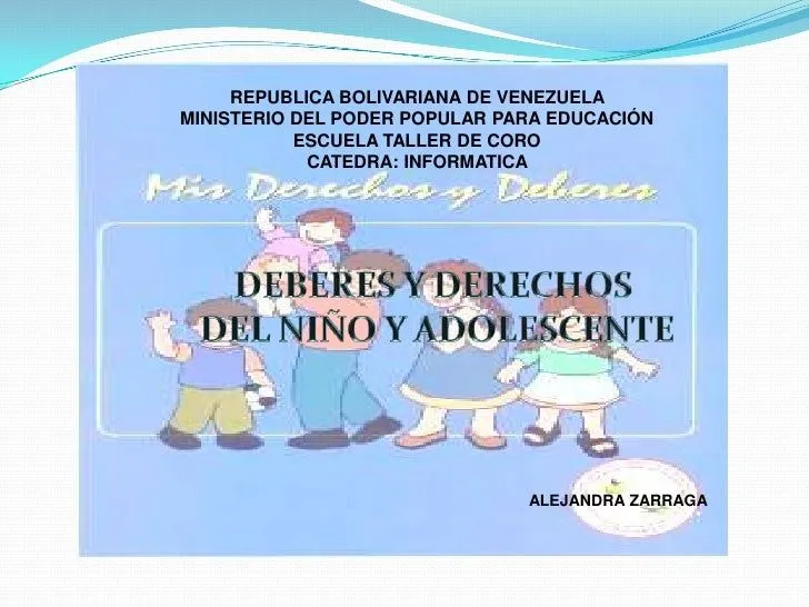 Los deberes y derechos del niño y adolescente