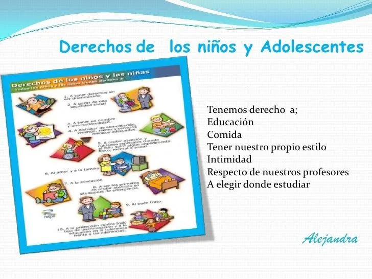 Los deberes y derechos del niño y adolescente