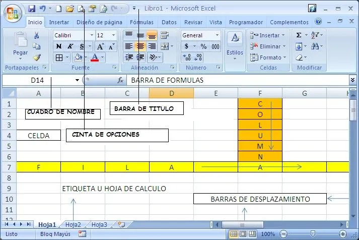 DECIMO: DEFINICION DE EXCEL Y VENTANA