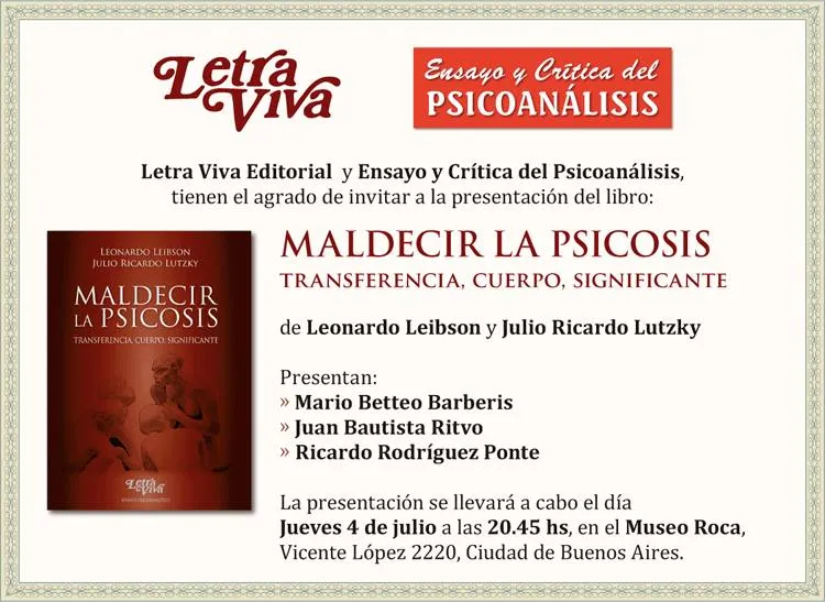 HACER DEL DECIR: Invitación a la presentación del libro "Maldecir ...