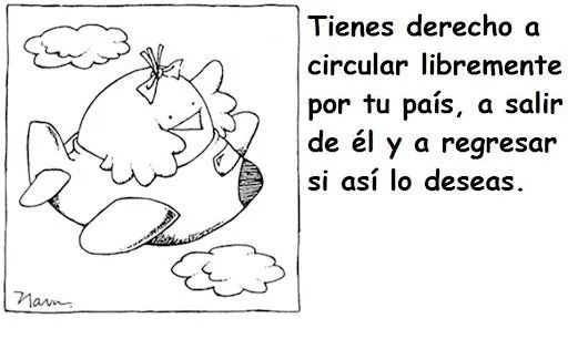 DECLARACION DE DERECHOS HUMANOS EN LAMINAS PARA PINTAR LOS NIÑOS