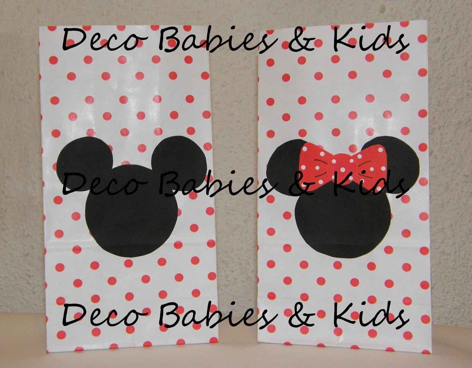 Deco Babies & Kids: Bolsitas golosineras Siluetas Mickey y Minnie