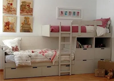 Deco ideas: CAMAS DOBLES Y TRIPLES PARA NINOS: AYUDA A AHORRAR ESPACIO