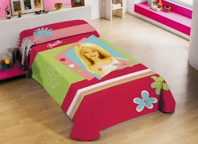 Deco ideas: CUBRECAMAS DE COLORES PARA NIÑAS CON DISEÑOS DE BARBIE ...