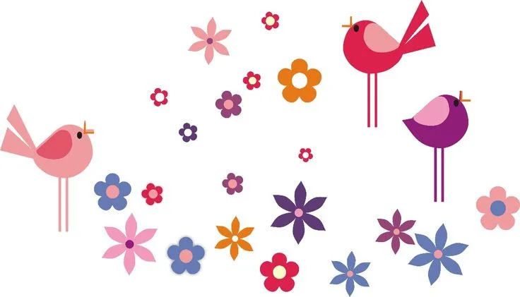 Deco Murales Infantiles En Mdf- Flores Y Pajaritos- - $ 180,00 en ...