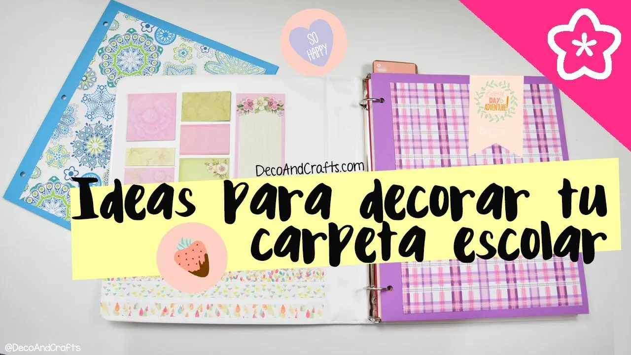 Decora tu Carpeta escolar de argollas BackToSchool - DecoAndCrafts - YouTube