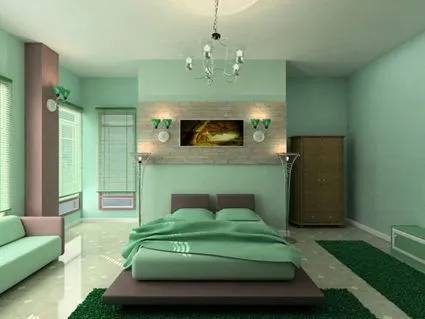 Decora tu dormitorio con el verde menta - DecoActual.