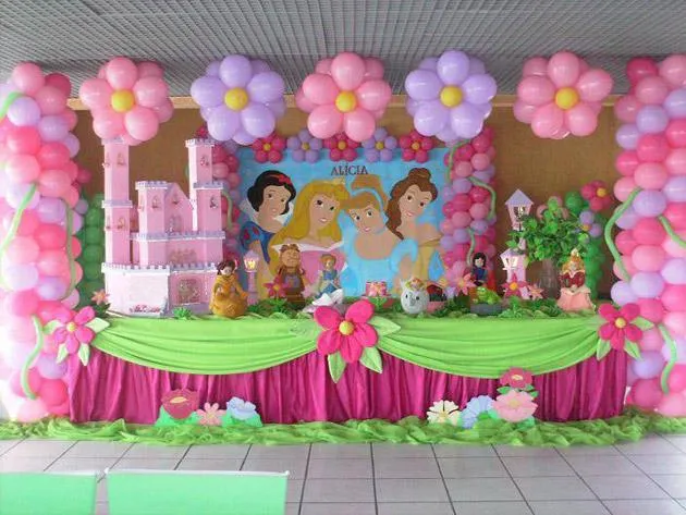 DECORAÇÃO DE FESTA INFANTIL DAS PRINCESAS | coisas pra ver