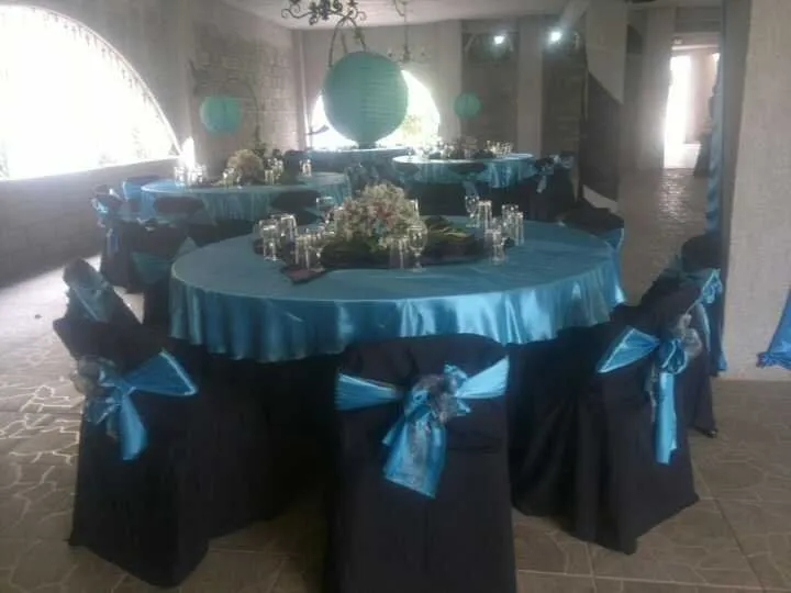 Decoración 15 Años en negro y turquesa. | Fiestas de Quince Años ...