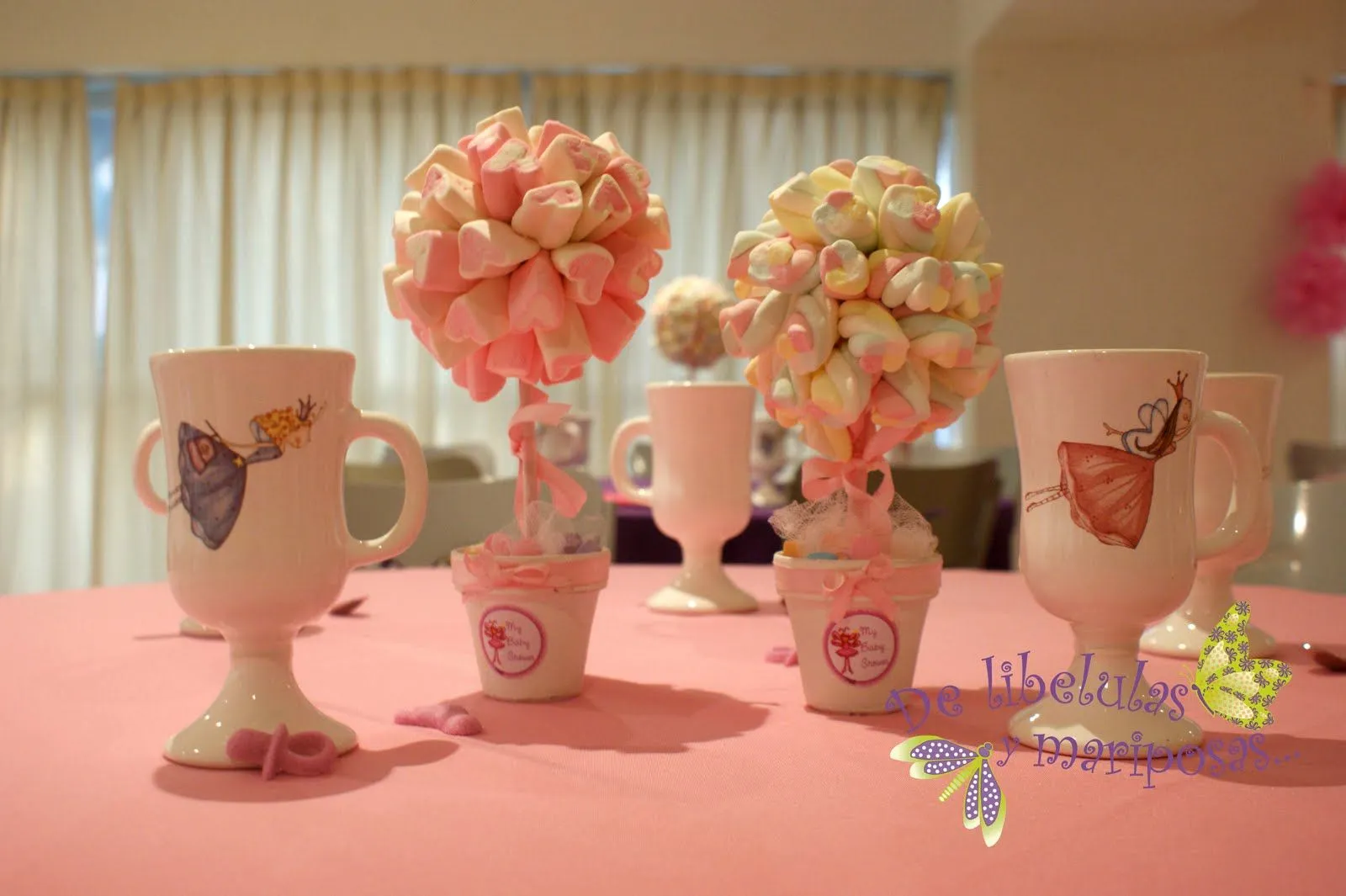 Decoración de baby shower CON FLORES Y MARIPOSAS para niña - Imagui