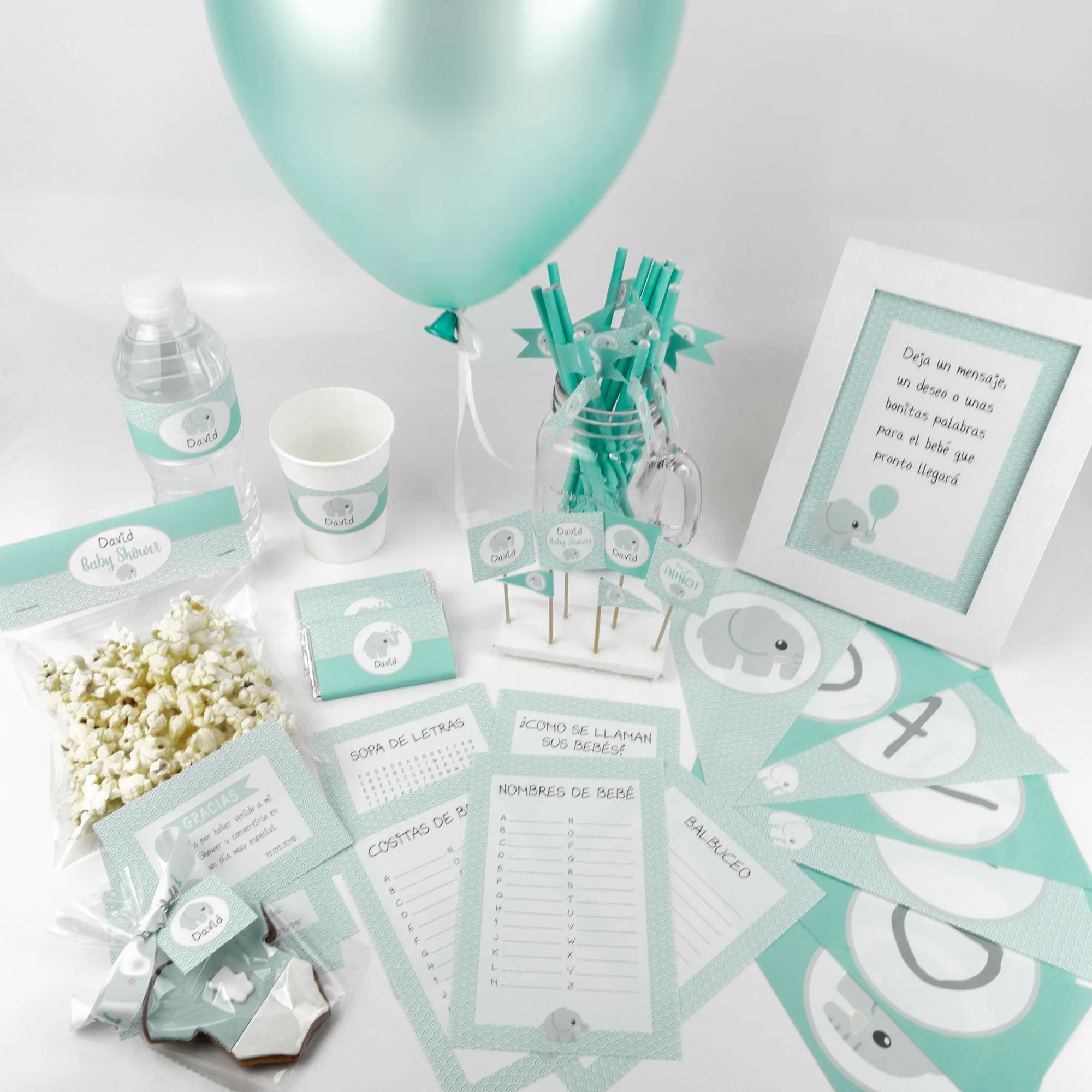 Decoración Baby Shower imprimible personalizada - My Baby Shower Party