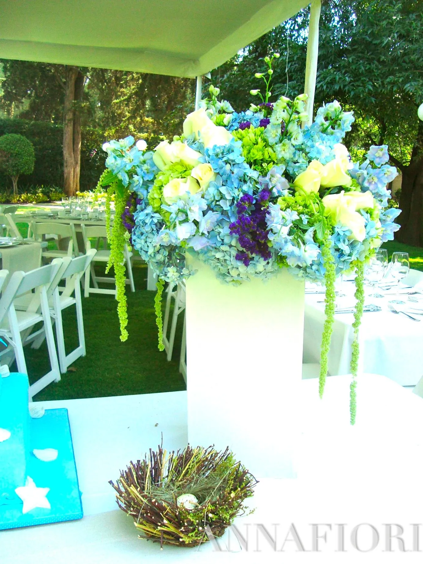 Decoración de un bautizo con ceremonia de valores - Annafiori