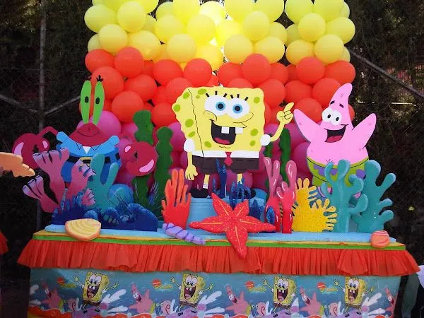 Decoración de Bob Esponja para fiestas infantiles - Imagui