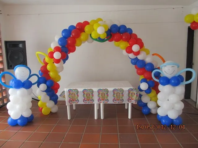 DECORACION PRIMERA COMUNION ARCO Y ANGELES |Fiestas infantiles y ...