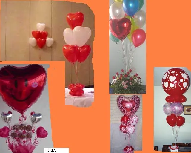 Arreglos con globos metalicos para el 14 de febrero - Imagui