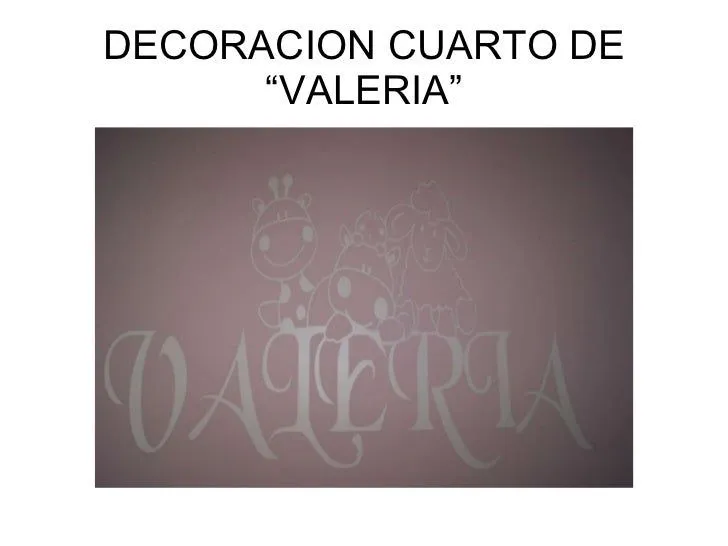 Decoracion cuarto de VALERIA