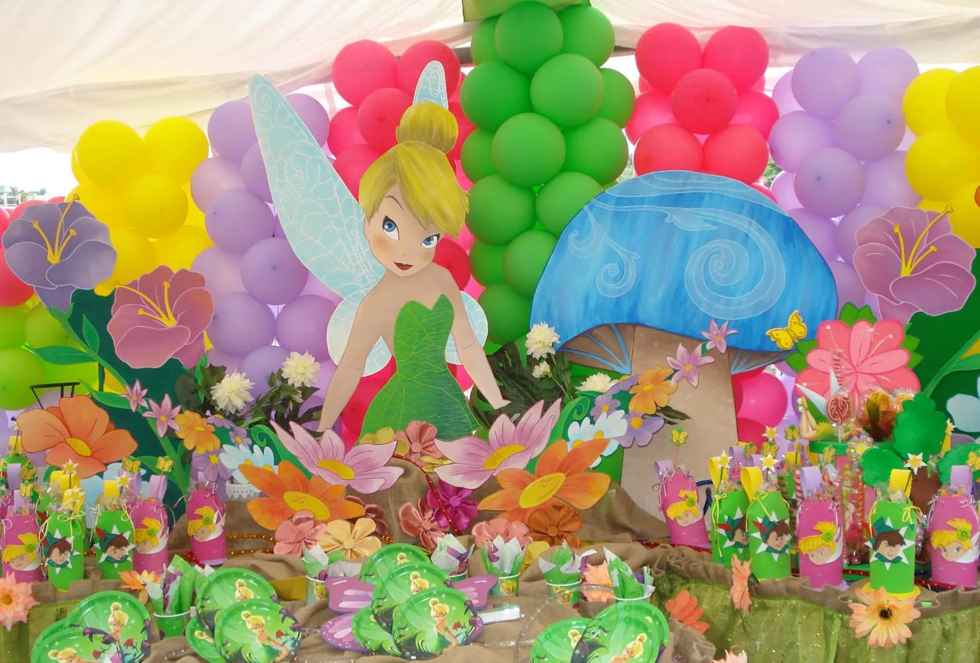 Decoración de tinkerbell para cumpleaños - Imagui