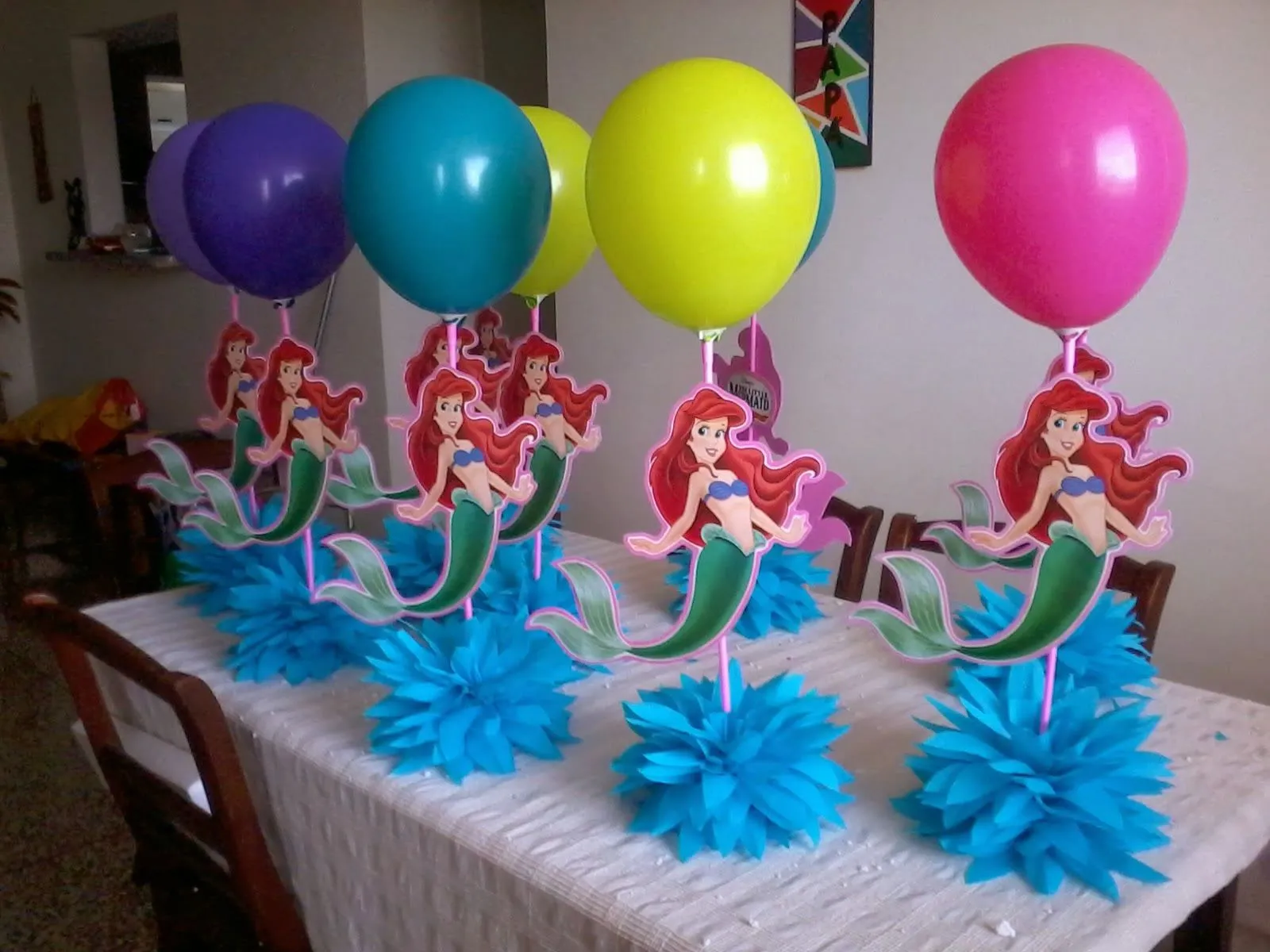 Decoración Cumpleaños: Coti de cumpleaños Sirenita Ariel