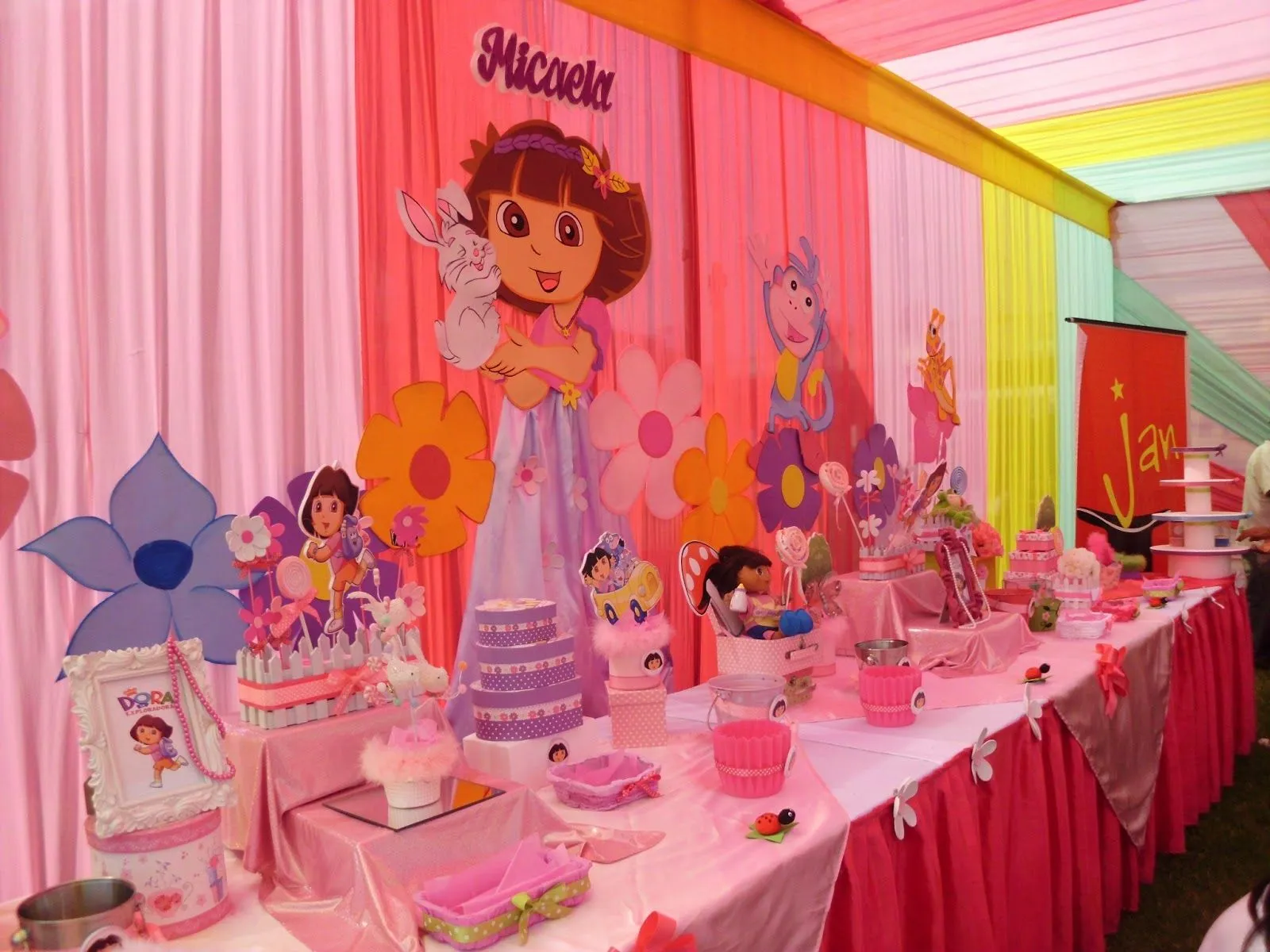 Decoración de dora la exploradora para fiestas infantiles - Imagui