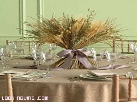 Decoración con espigas para tu banquete