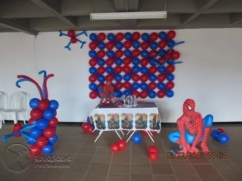 DECORACION FIESTA TEMATICA HOMBRE ARAÑA - SPIDERMAN - YouTube