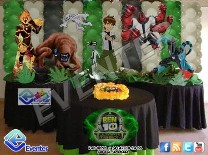 Decoración para fiesta de ben 10 - Imagui
