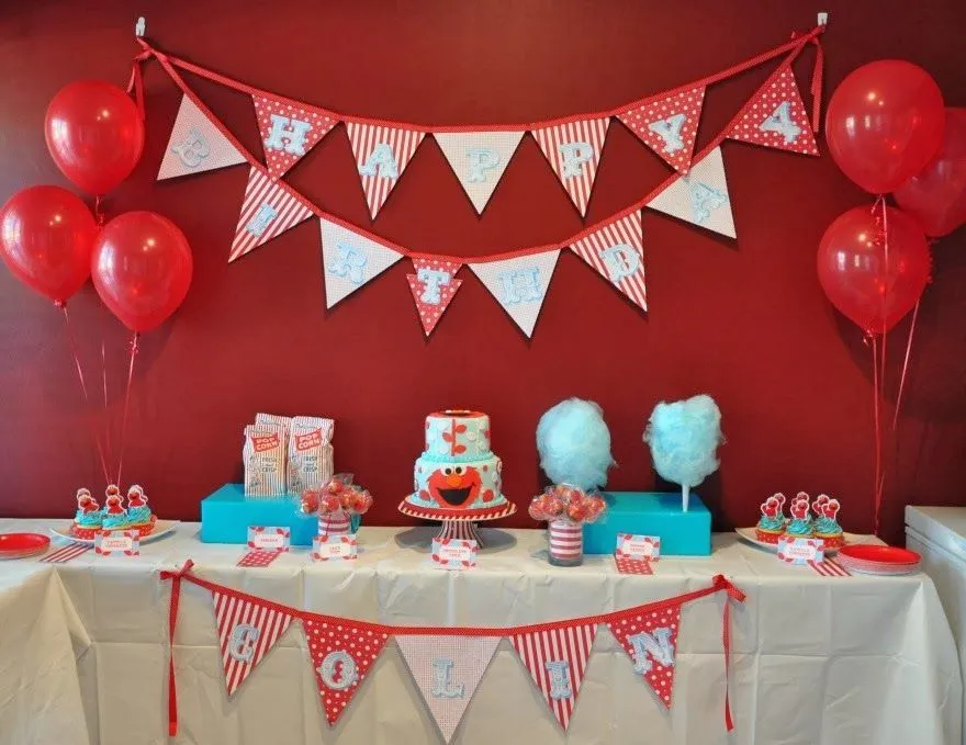 Decoración de Fiestas Infantiles de Elmo | ideas para cumpleaños ...