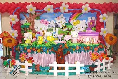 Decoración De Fiestas Infantiles De Hello Kitty | Arcos con Globos ...