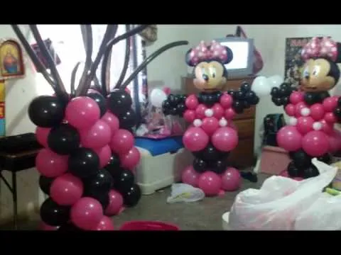 Decoración en globo de Minnie - Imagui