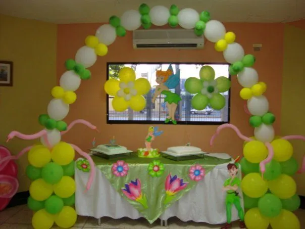 Arcos de globos de Tinkerbell - Imagui
