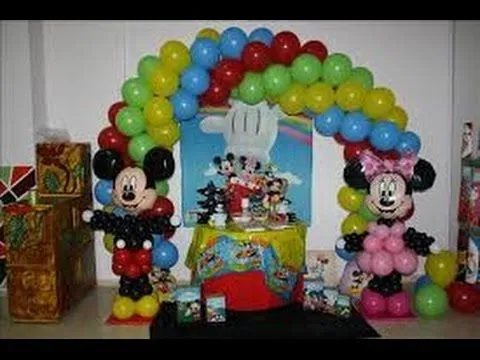 DECORACION CON GLOBOS PARA FIESTAS INFANTILES - YouTube