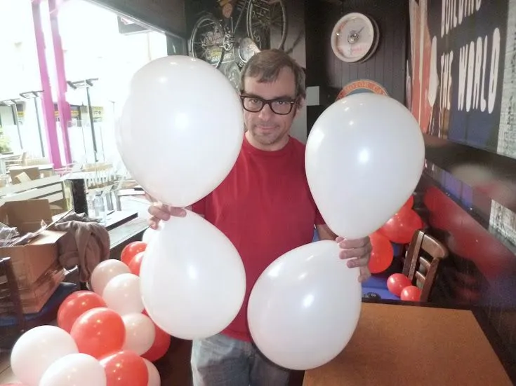 Decoración con globos | flor de 5 pétalos | Mago Madrid