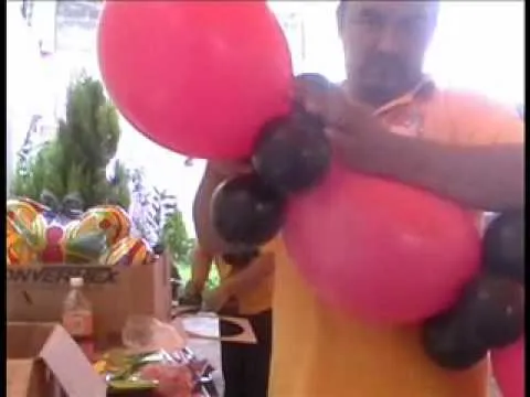 decoracion con globos (muñeco de graduacion parte 3) - YouTube