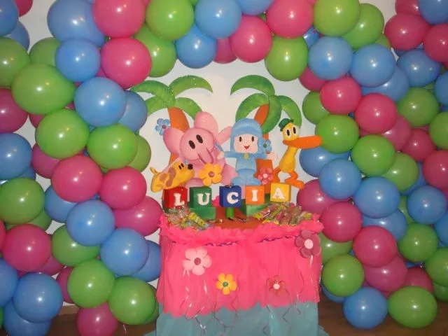 Decoración de pocoyo con globos - Imagui