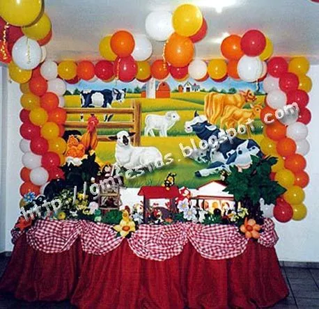 Decoración la granja fiestas infantiles - Imagui