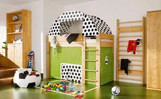 Decoración de habitaciones para niños que les gusta el futbol ...