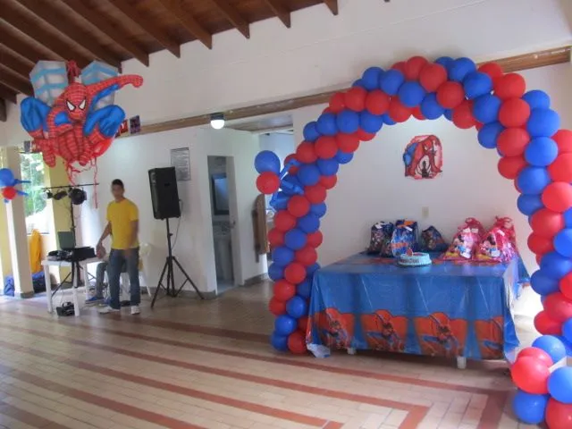 DECORACION DEL HOMBRE ARAÑA FIESTAS INFANTILES | Fiestas ...