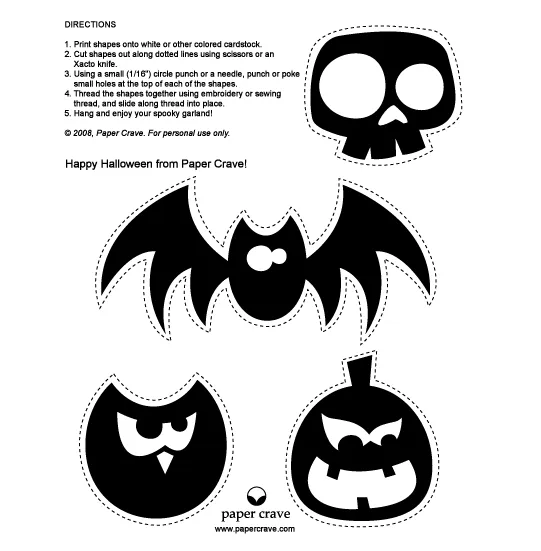 la decoración de mis mesas: Decoracion para Halloween: Guirnalda ...