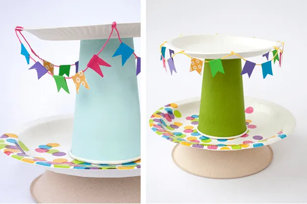 la decoración de mis mesas: DIY: Soporte para cupcakes con platos ...