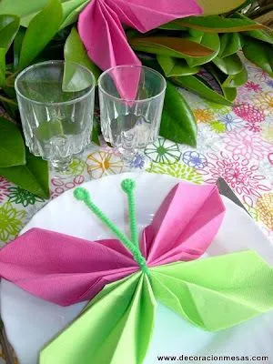 Decoracion de mesas: Mesa cumpleaños de mariposas