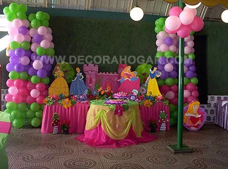 Mesas decoradas de princesas Disney - Imagui