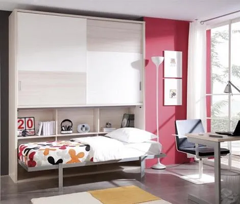 Decoración 3 muebles con cama abatible