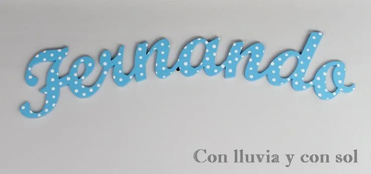 Decoración nupcial e infantil personalizada y letras decorativas ...